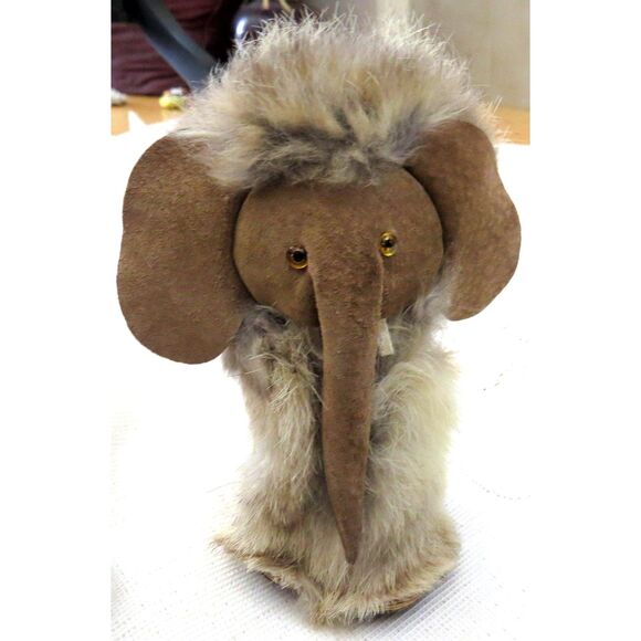 The Unbranded Brand Other - Vintage Handcrafted in Poland Fur & Suede Mammoth/Elephant  EUC
